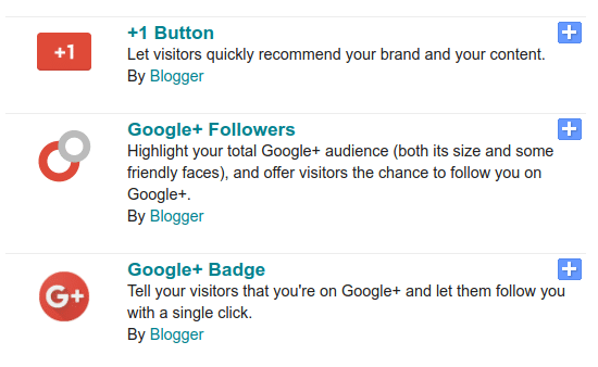 An replace on Google+ and Blogger